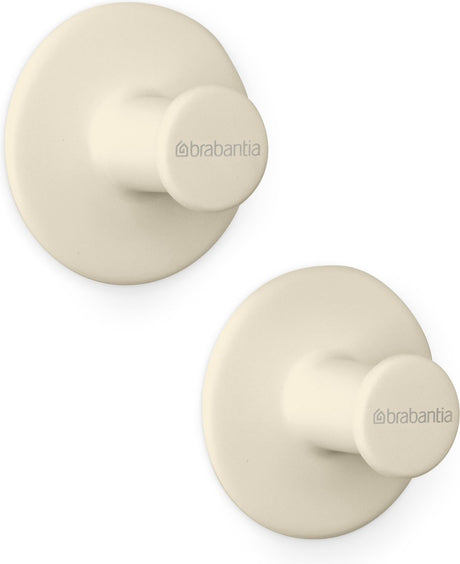Brabantia renouveler crochets à serviettes - 2 pièces - sans perçage - beige doux