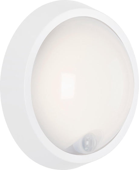 Briloner leuchten helsinki - luminaire extérieur - led - 12w - 1150lm - 4000k - capteur - détecteur de mouvement - ip44 - couleur : blanc - matériau : plastique