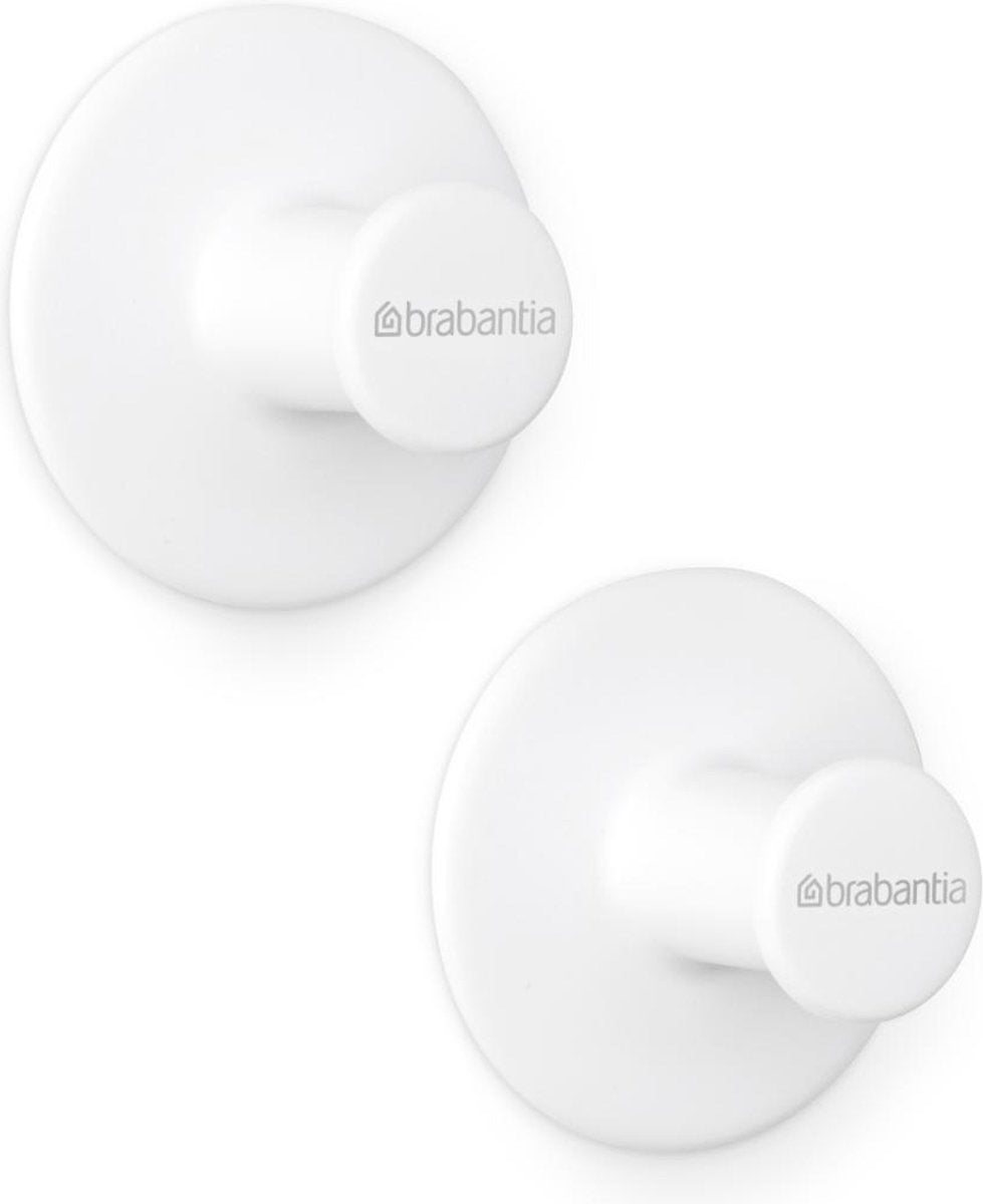 Brabantia renouveler crochets à serviettes, lot de 2 - blanc | 2 pièces