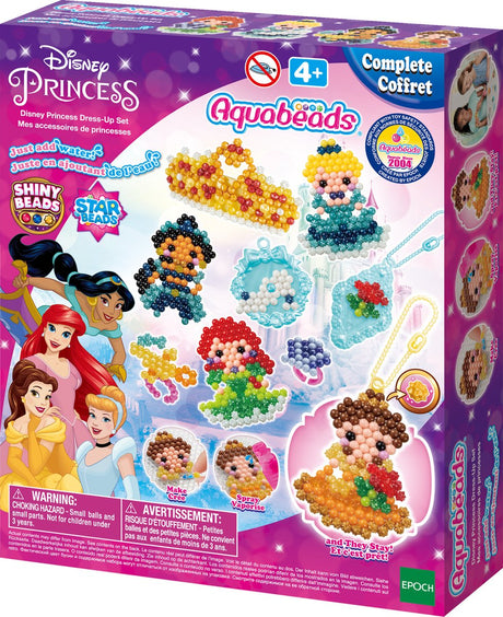 Aquabeads Disney Princess Dress Up Set - Ensemble complet de 800 perles en 32 couleurs