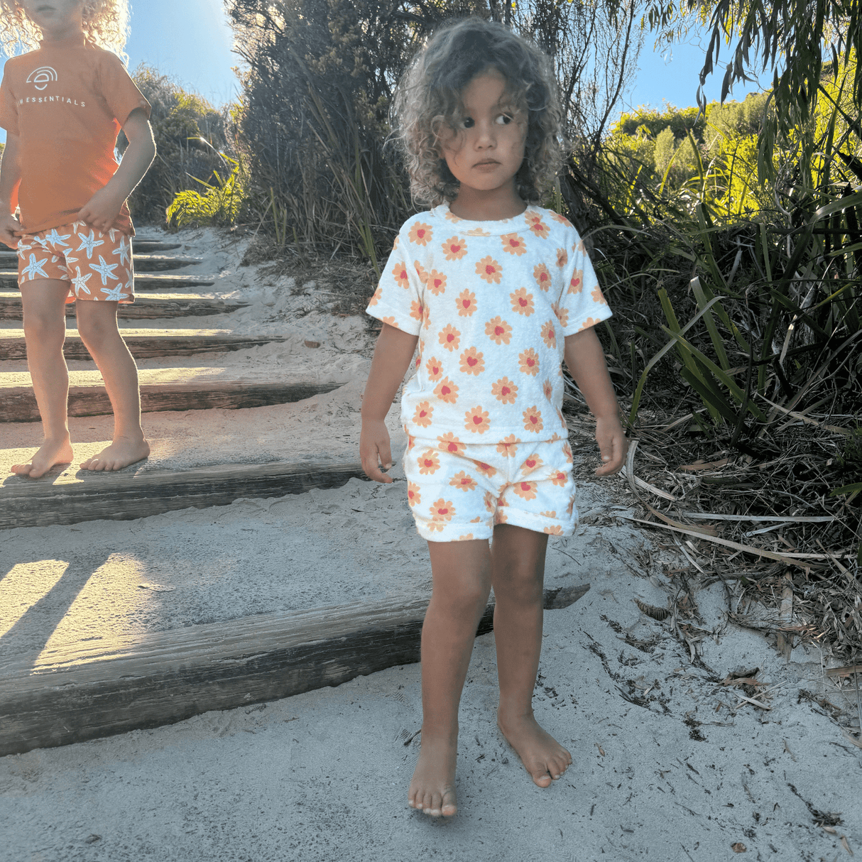 Amour floral | ensemble de plage pour filles multicolores - éponge