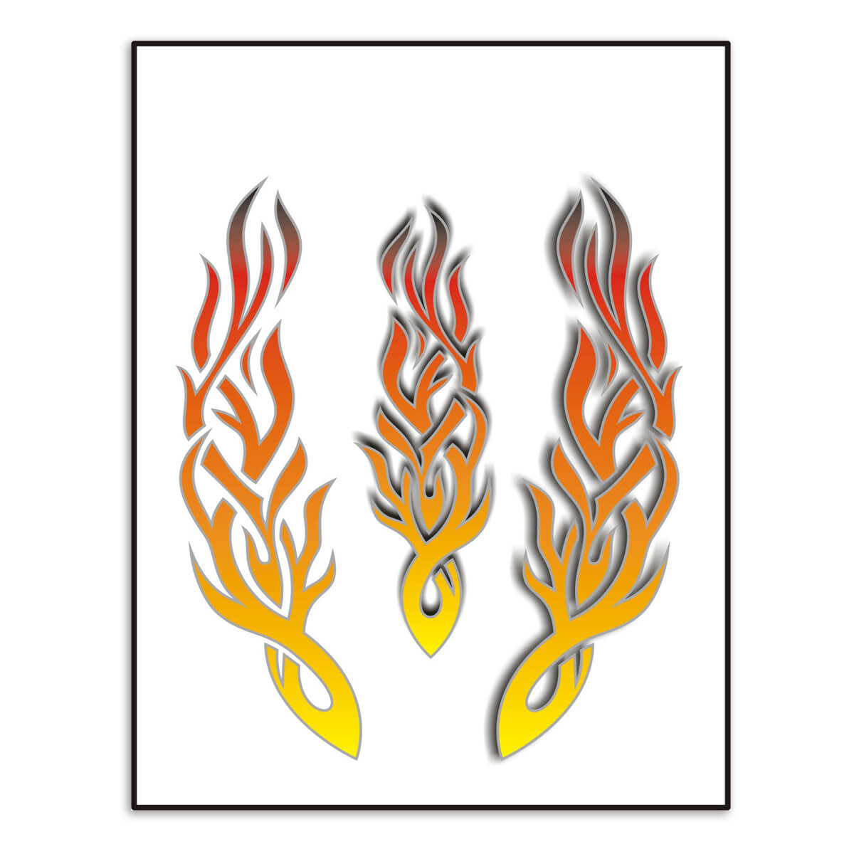 Ensemble d'autocollants de flammes tribales