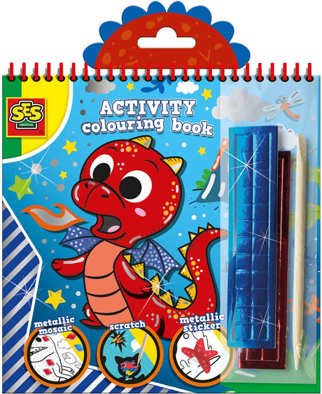Livre de coloriage Ses biche métallisé 3-en-1