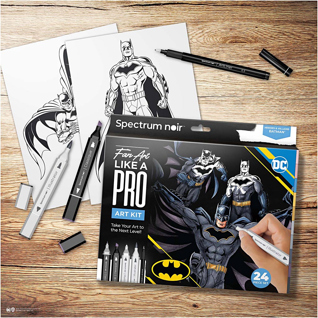 Creativ company hobby set illustration, batman : héros et méchants, différentes couleurs, 1 boîte