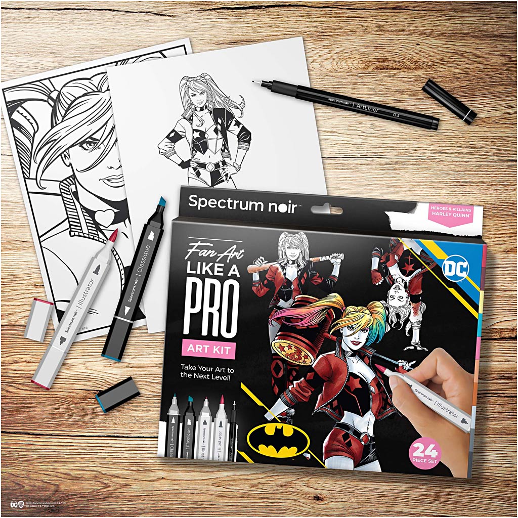 Creativ company hobby set illustration, Harley Quinn, différentes couleurs, 1 boîte