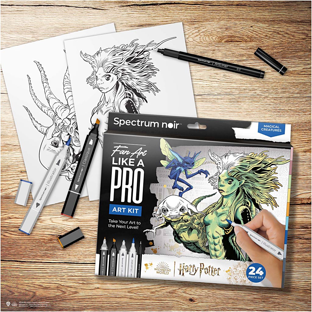 Creativ company hobby set illustration, harry potter : créatures magiques, différentes couleurs, 1 boîte