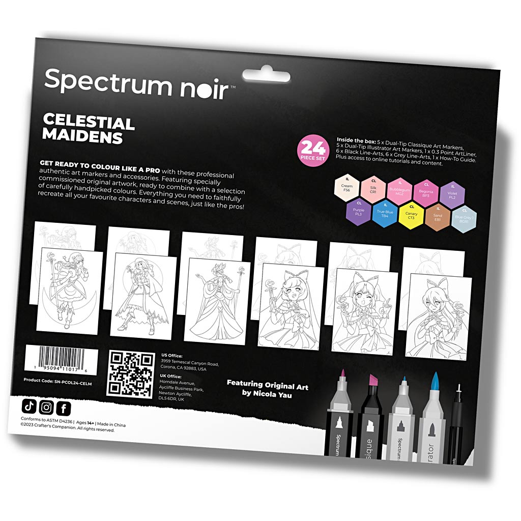 Creativ company hobby set illustration, jeunes filles célestes, différentes couleurs, 1 boîte