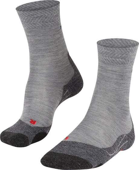 Falke tk2 mélange anti-ampoules laine épaisse matériau fonctionnel chaussettes de marche hommes gris - taille 46-48