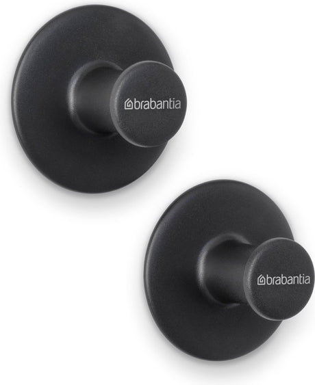Brabantia renouveler crochets à serviettes, lot de 2 - gris foncé | 2 pièces