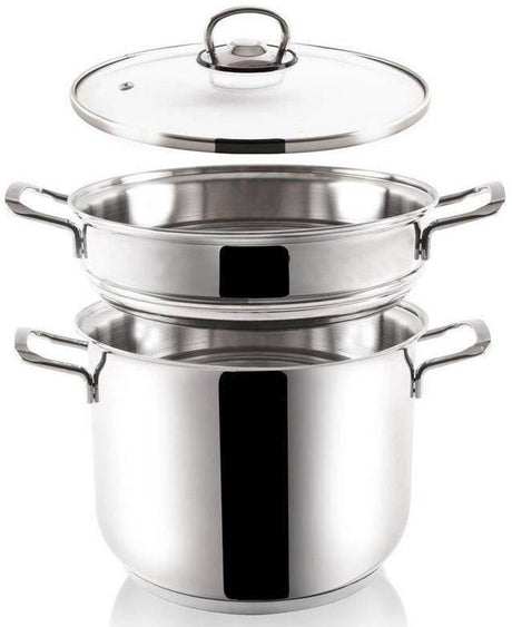 Série Orion anett - poêle à vapeur en acier inoxydable - 5l - diamètre 22 cm - avec insert vapeur