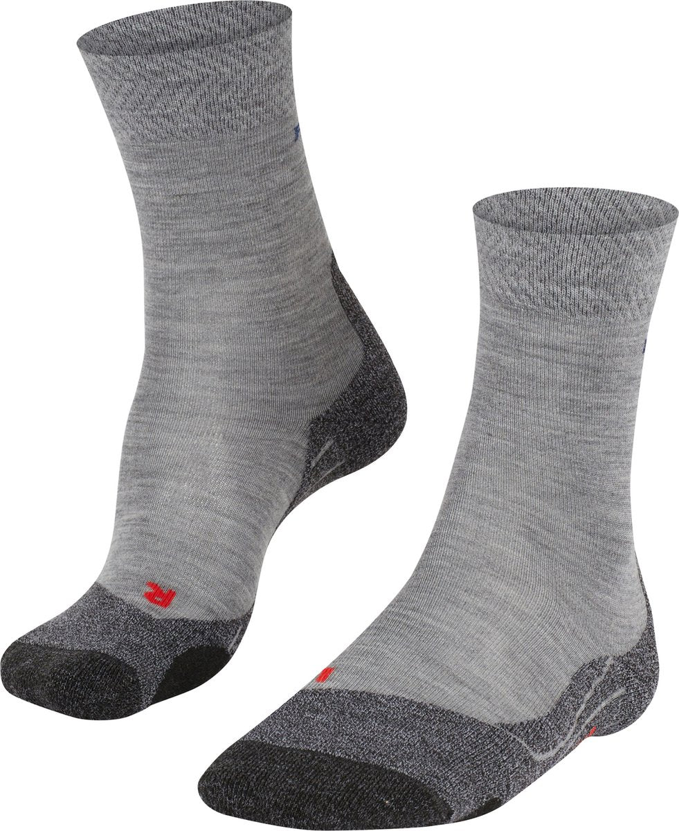 Falke tk2 mélange anti-ampoules laine épaisse matériau fonctionnel chaussettes de marche hommes gris - taille 39-41