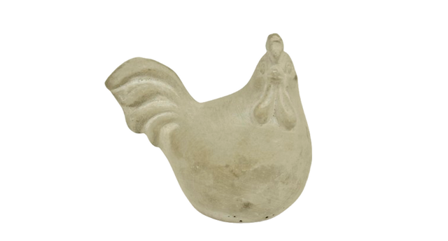 Rooster cement 12x7x10h grey