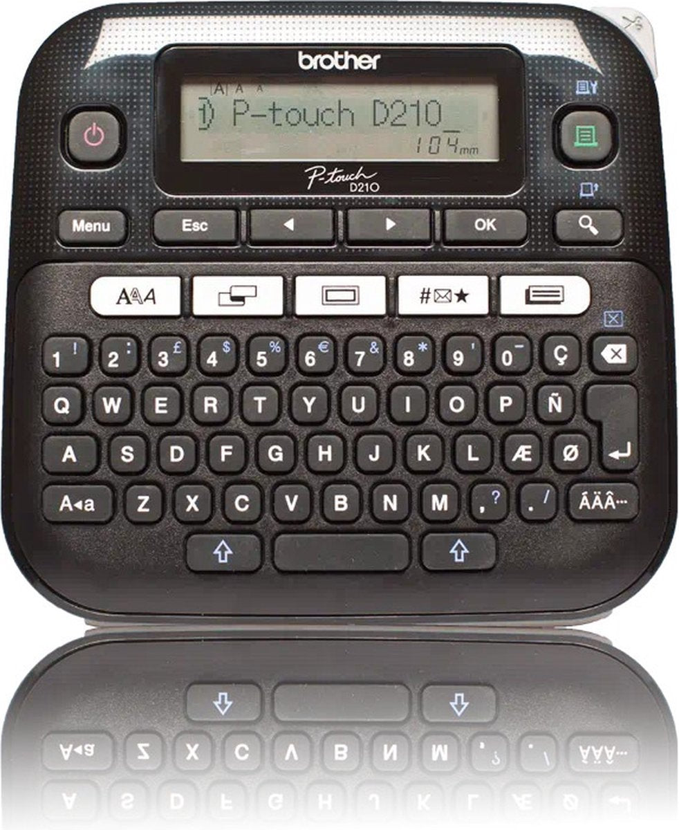 Brother pt-d210 imprimante pour étiquettes transfert thermique 180 x 180 dpi 20 mm sec qwerty