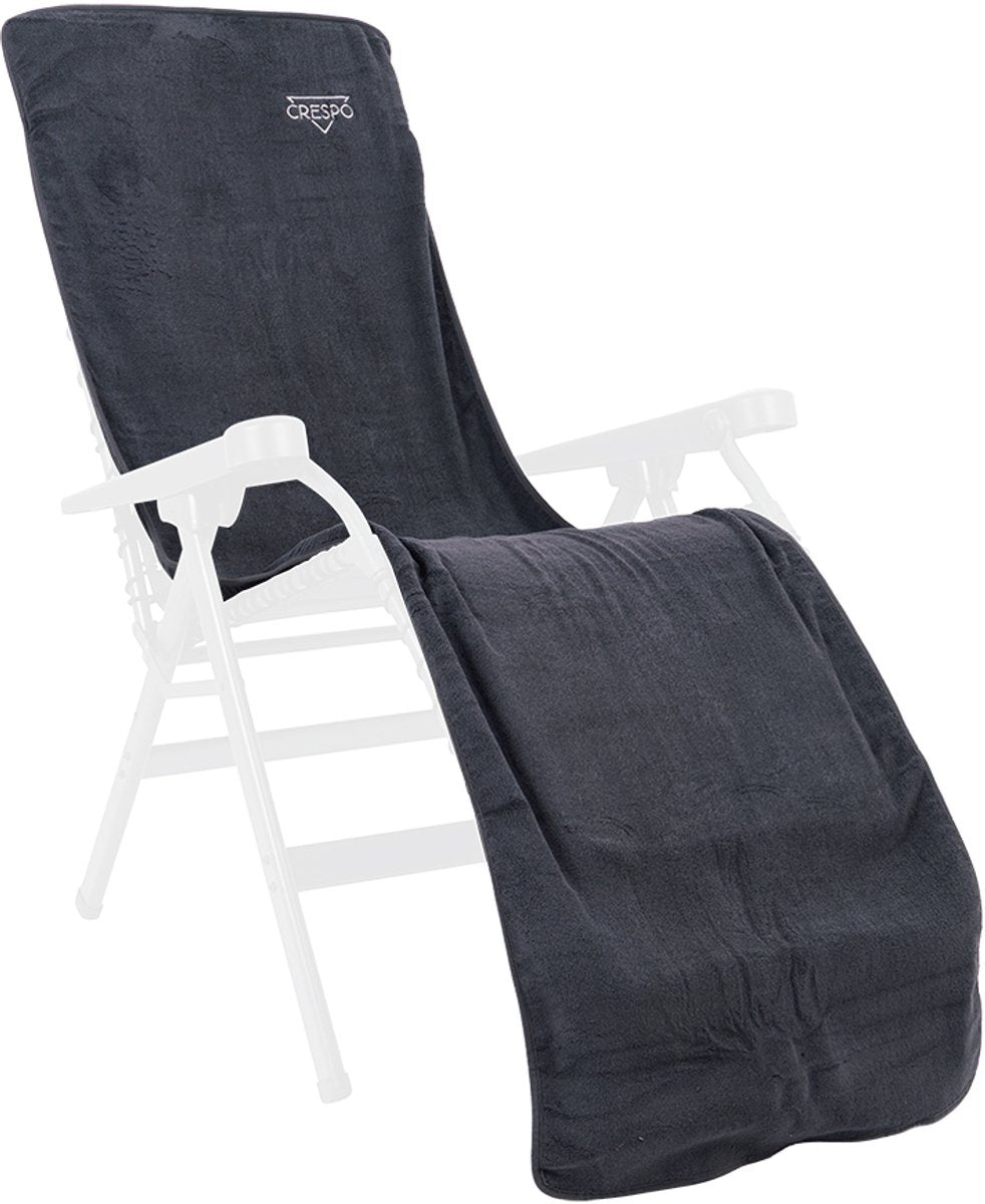 Crespo - housse de chaise en tissu éponge l - fauteuils relax - gris