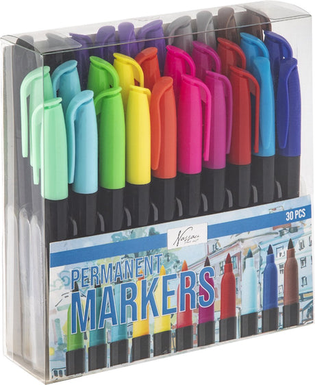 Marqueur permanent Nassau fine art 30pcs - marqueurs pour plastique - marqueurs pour adultes - dessin créatif - marqueurs
