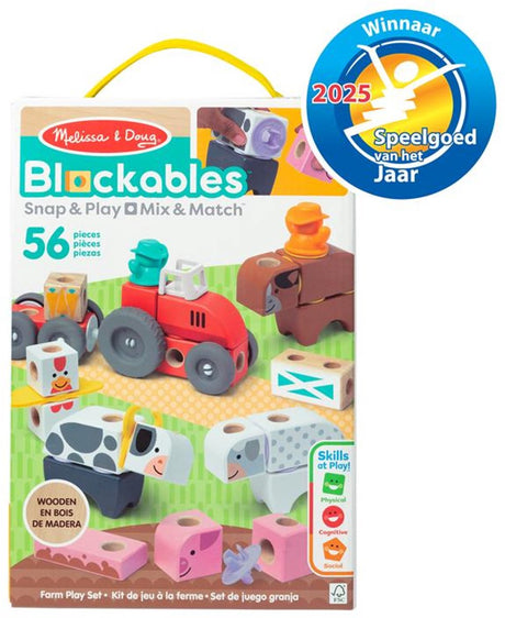 Ensemble de jeu de ferme à bloquer Melissa Doug (56 pièces)