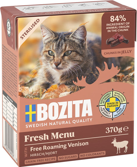 Bozita série stérilisée - nourriture humide pour chats stérilisés - en gelée - avec gibier - 6x370g
