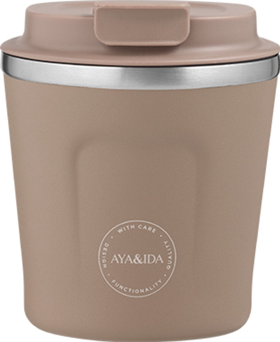 Aya ida aya ida - cup2go - tasse à café - café à emporter - tasse de voyage - à emporter avec vous - 240 ml - brun poussiéreux nouveau