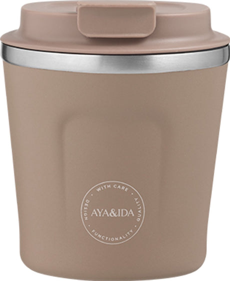 Aya ida aya ida - cup2go - tasse à café - café à emporter - tasse de voyage - à emporter avec vous - 240 ml - brun poussiéreux nouveau