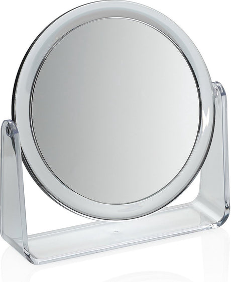 Kela salle de bain - via miroir ø 20 cm - plastique - transparent