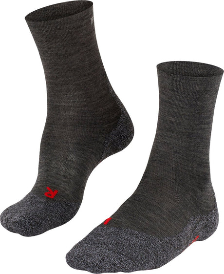 Falke tk2 chaussettes de marche en laine épaisse anti-ampoules sensibles en matériau fonctionnel femme gris - taille 35-36