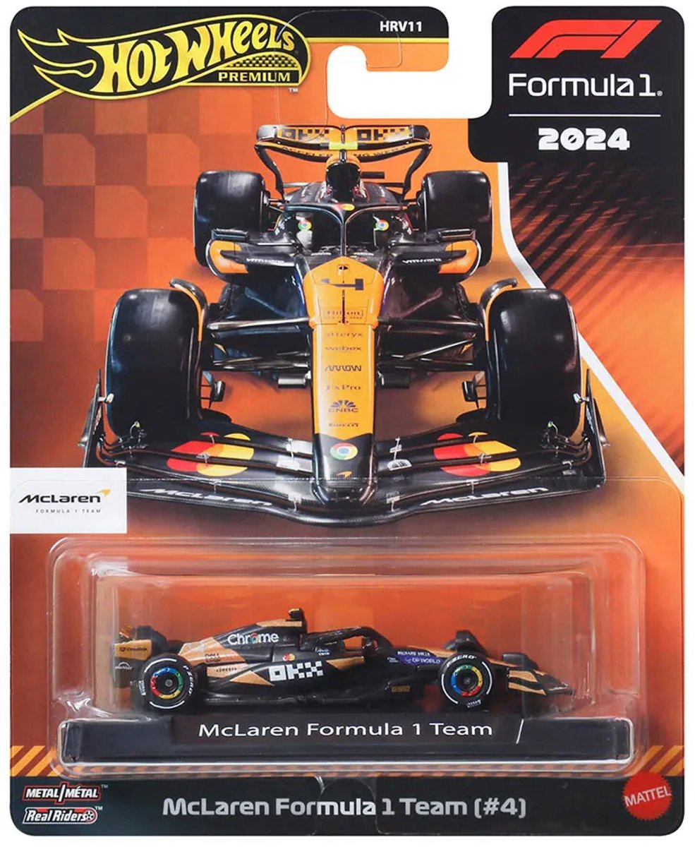 Hotwheels Oscar Piastri McLaren Voiture de course de Formule 1 1:64
