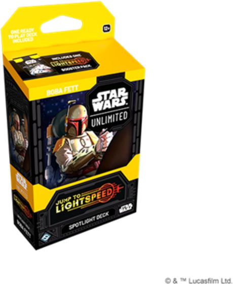Jeux de vol fantastiques Star Wars Unlimited - passez au pont de projecteur Boba Fett Lightspeed