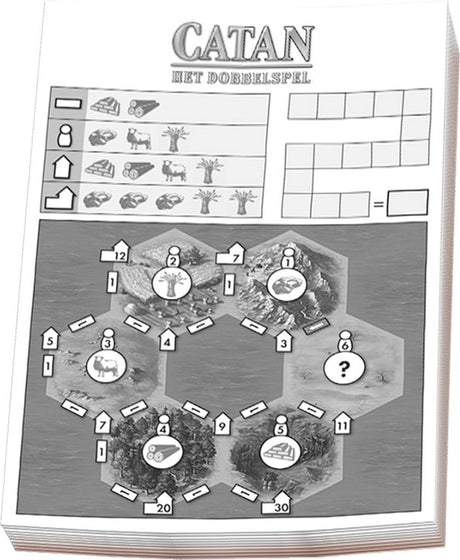 999games 999 jeux blocs de score catan : le jeu de dés, 3 pcs.