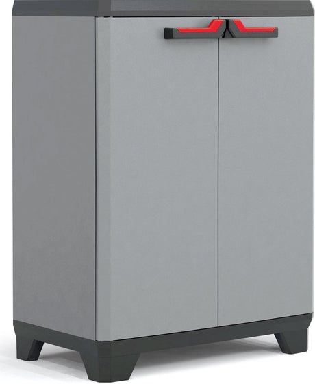 Keter stilo meuble bas - 1 étagère - 68x39x90cm - gris foncé noir