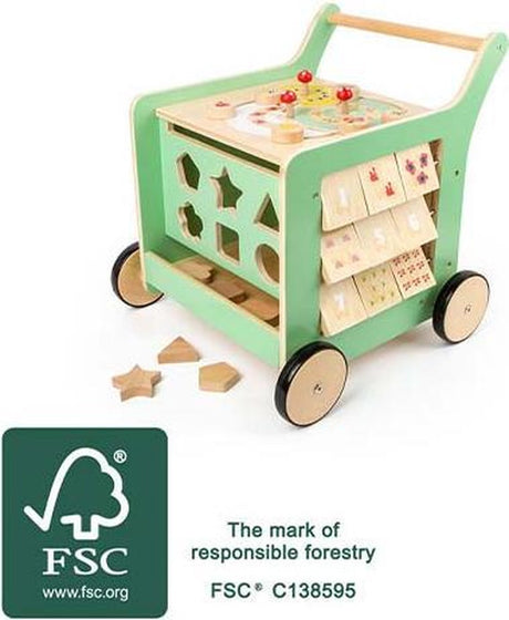 Small foot - centre d'activités trotteur en bois