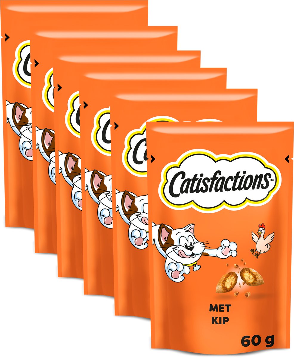Catisfactions snacks - friandises pour chat - poulet - 6x60g