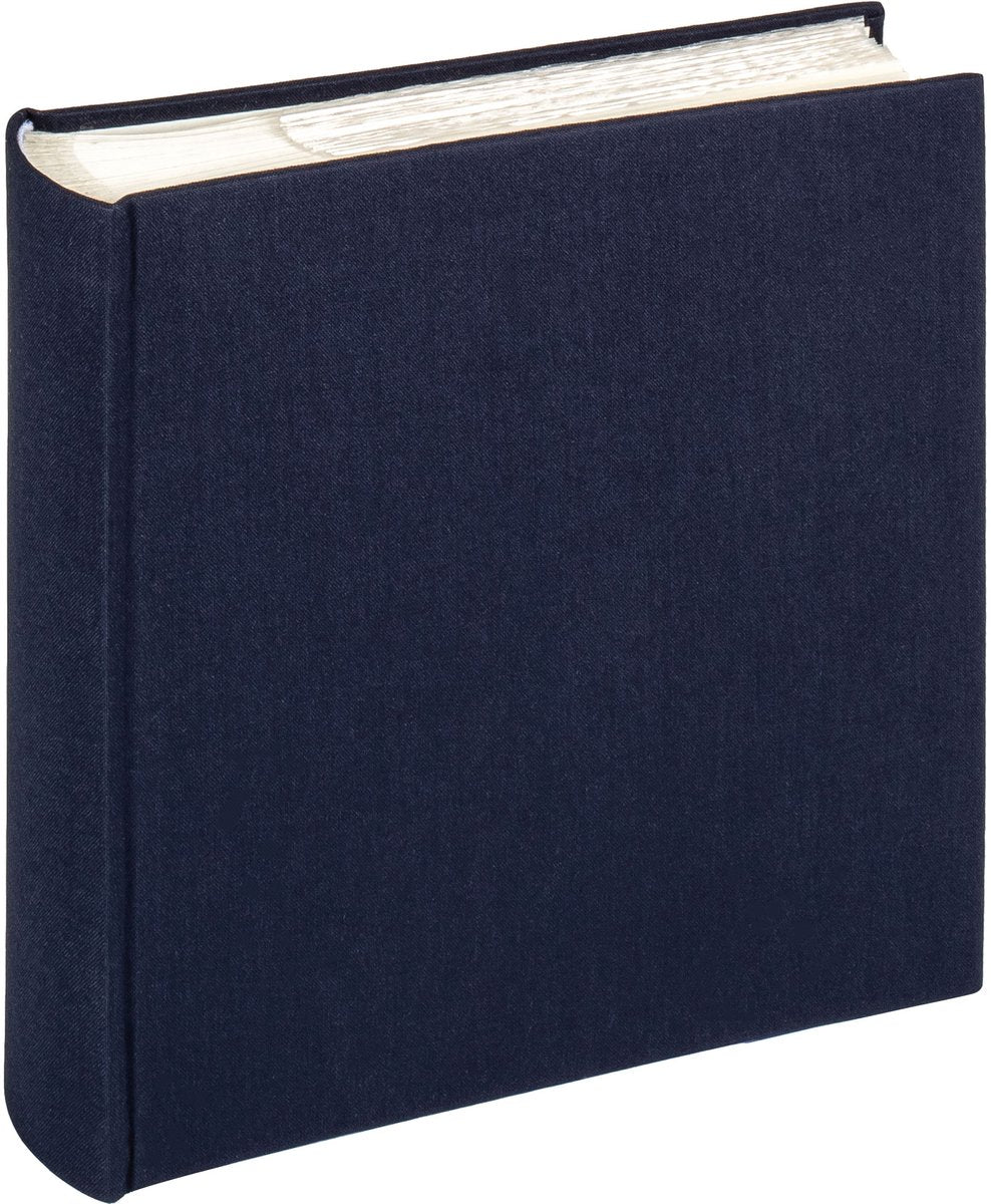 Walther me-510-u chiffon - album mémo - taille 23 x 22 cm - 200 photos 10 x 15 cm - bleu foncé