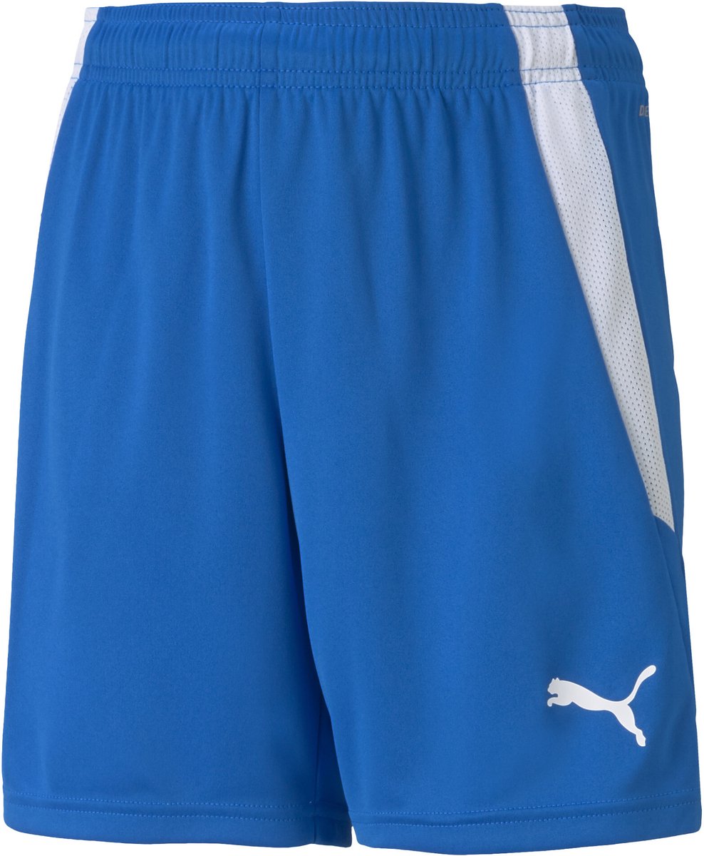 Puma teamliga shorts jr pantalon de sport unisexe - limonade bleu électrique- blanc