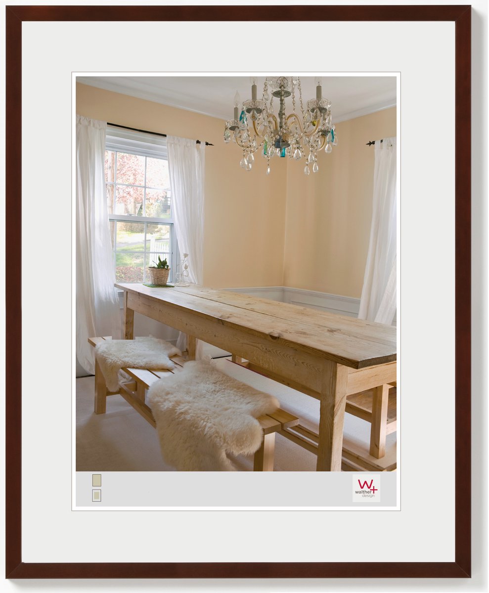 Poivrons Walther - cadre en bois - format photo 40x60 cm - noix
