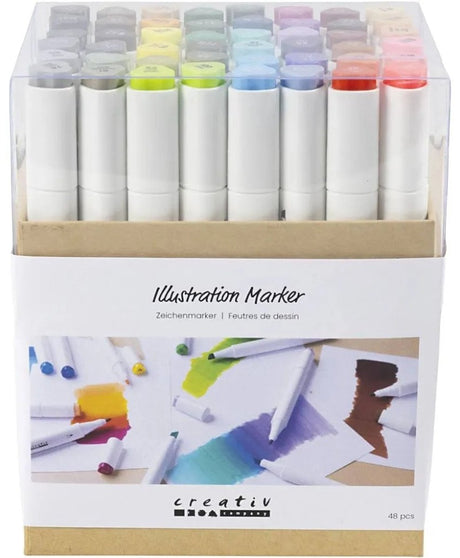 Société créative https : www.ccobby.nl marqueur de dessin-épaisseur de ligne-1-8-mm-standard-colours-48-piece-1-box