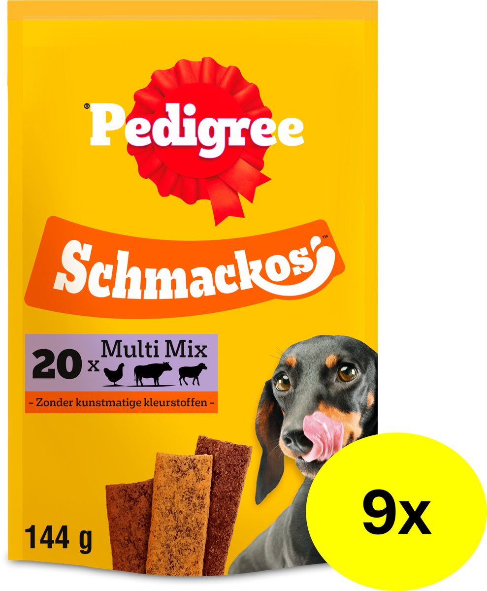 Snacks pour chiens Pedigree - schmackos multimix - 9x20 pièces
