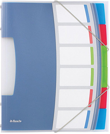 Esselte 624029 dossier de tri bleu | chlorure de polyvinyle (PVC) multicolore a4
