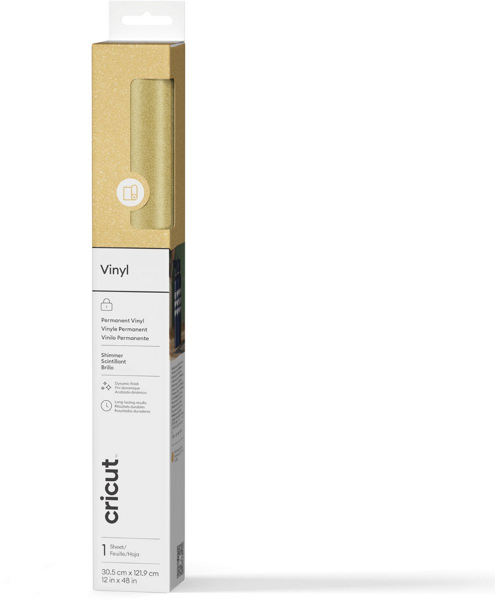 Cricut vinyle premium permanent avec lueur 30x120cm – or
