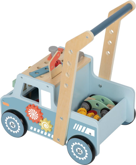 Chariot de bricoleur en bois Tooky toy – voiture d'établi à outils | y compris les accessoires | trotteur à partir de 12 mois | jouets éducatifs en bois pour les tout-petits