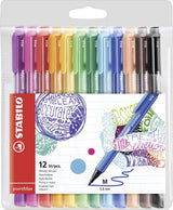 Feutres fins Stabilo pointmax en étui - 12 pcs.