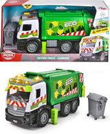 Dickie Toys Action Truck - camion poubelle - 26 cm - lumière et son - véhicule jouet