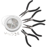 Creativ company kit de fabrication de bijoux, plaqué argent, 1 set
