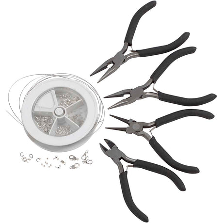 Creativ company kit de fabrication de bijoux, plaqué argent, 1 set