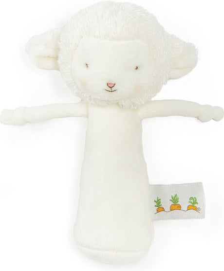 Bunnies by the bay hochet agneau - peluche - détails brodés - 16 cm - blanc