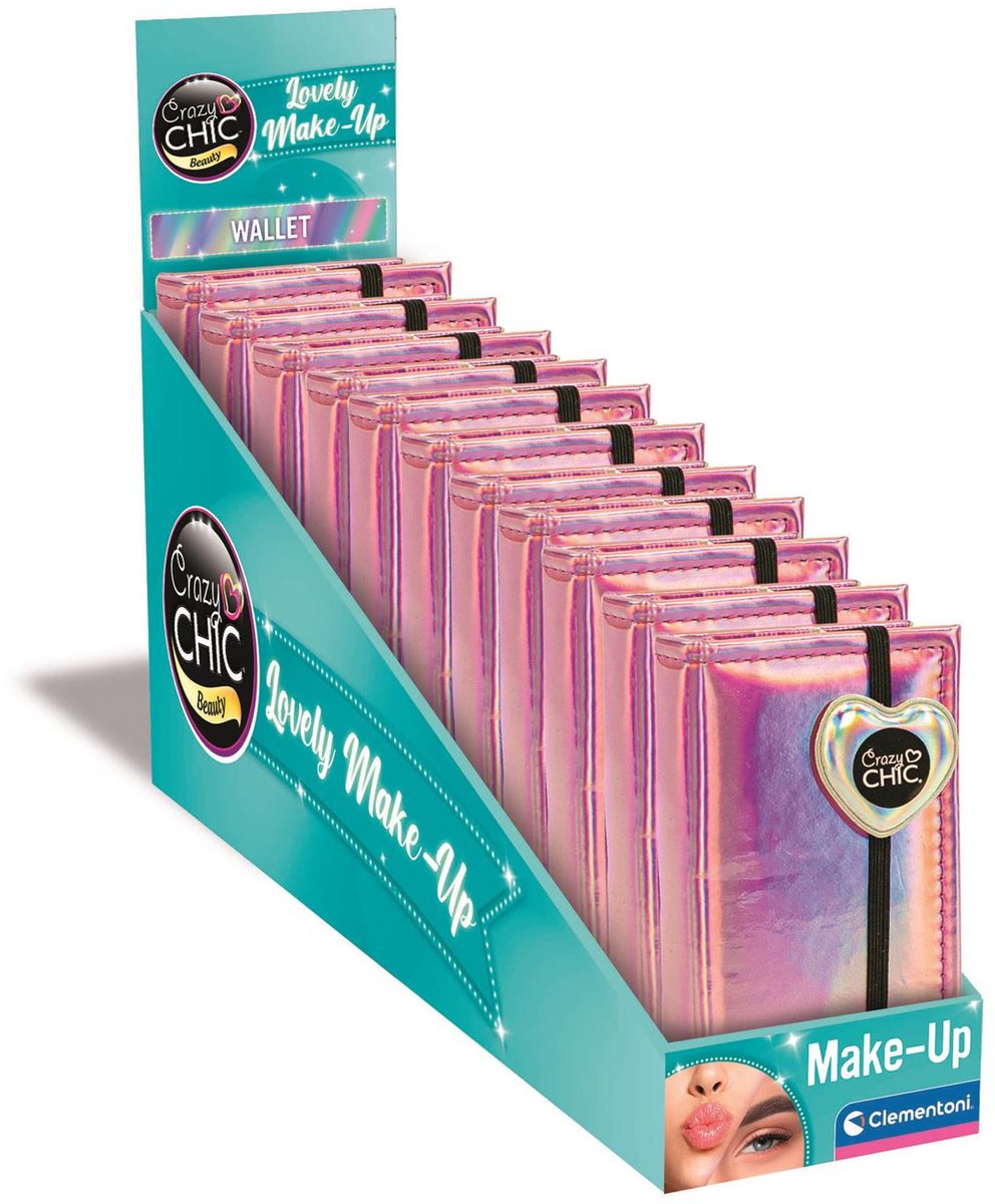Portefeuille Clementoni crazy chic rose avec maquillage