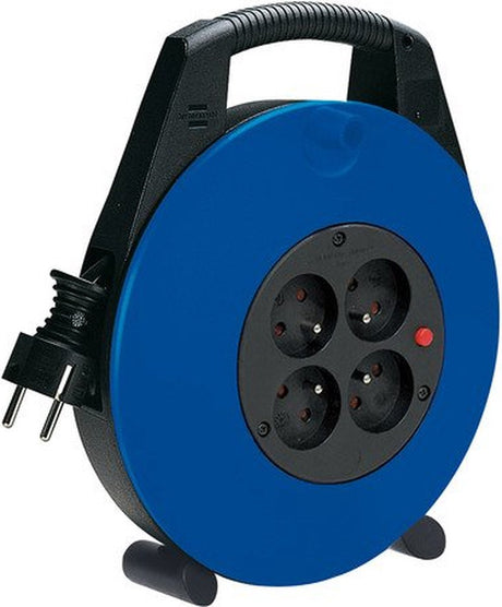 Brennerstuhl vario line enrouleur de câble 4 voies noir bleu 15m