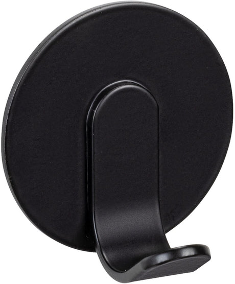 Wenko turbo-loc crochet mural bivio aluminium noir mat - crochet porte-serviettes noir - porte-serviettes - crochet mural noir - crochet adhésif - autocollant - sans perçage
