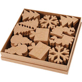 Creativ company formes d'hiver, h: 10-14 cm, 6x6 pièce 1 boîte