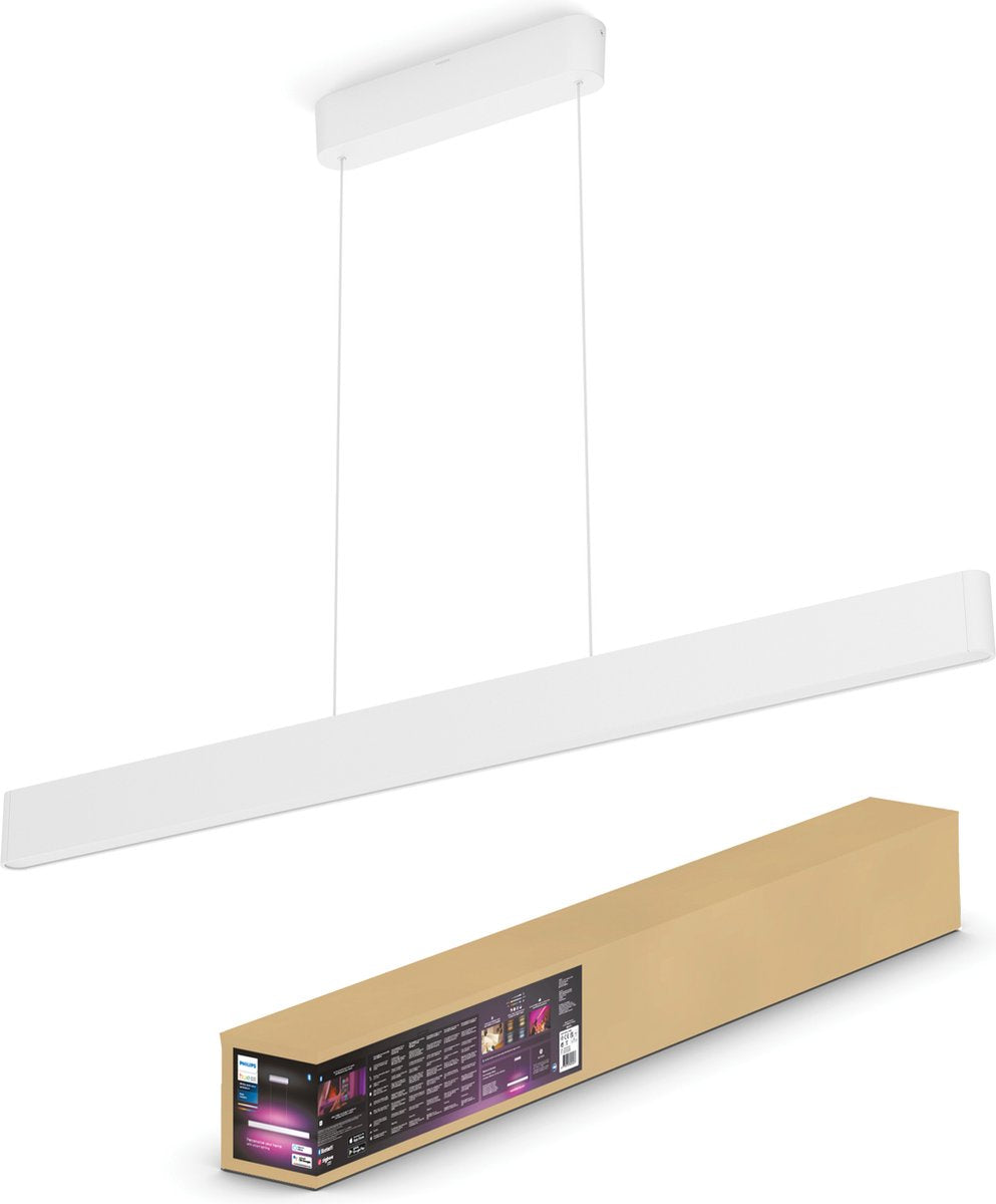 Lampe à suspension Philips Hue Ensis - lumière blanche et colorée - blanc