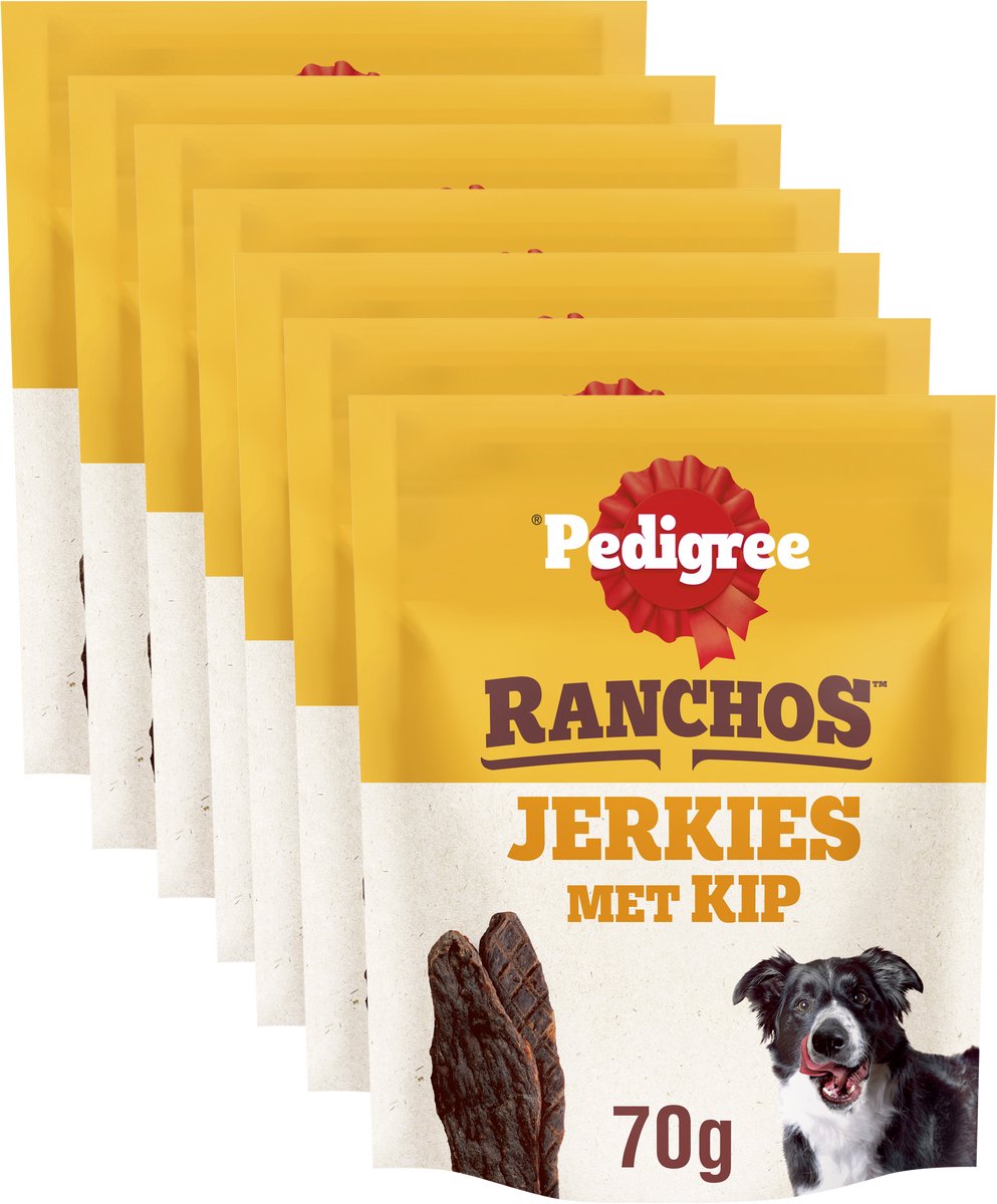 Snacks pour chiens Pedigree - Ranchos Jerkies - Poulet - 7x70g